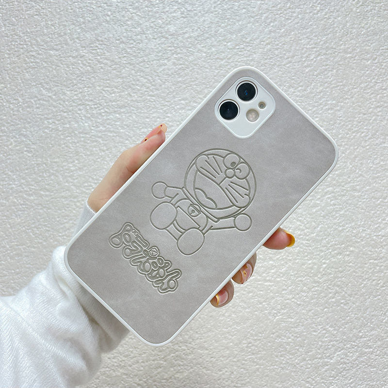 日本のタイドブランドの漫画ドラえもんレザーオールインクルーシブiPhoneケース - dianjiang-