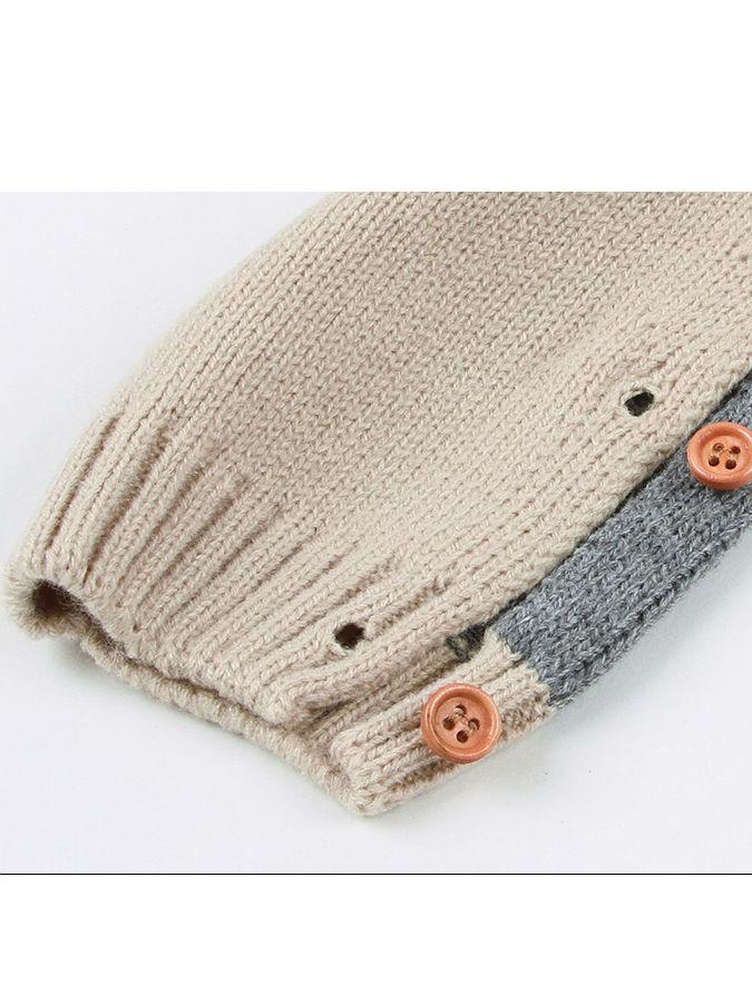 Adorable Fox Style Crochet Baby Romper Knitted Overalls - dianjiang-