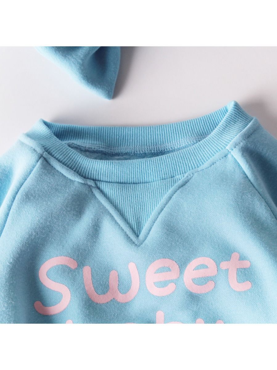 Winter 2-Piece Baby Fleece-lined Bodysuit and Headband Pink/Blue - dianjiang-