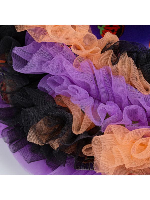 4-piece Halloween Baby Girls Romper+Pettiskirt+Headband+Shoes/Leggings - dianjiang-