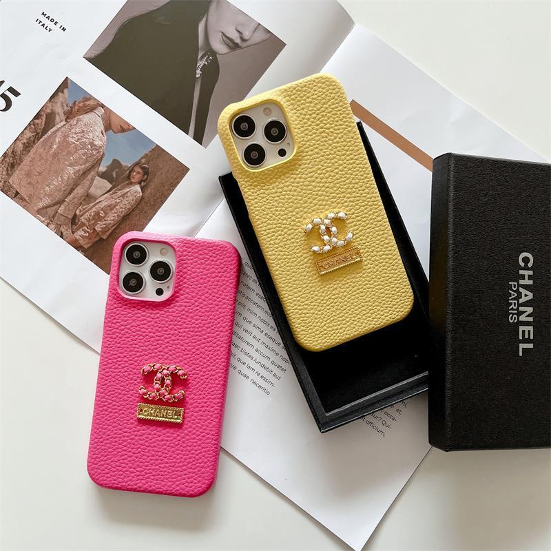 【公式本物】欧米のタイドブランドシャネルレザーiphoneケース - dianjiang-