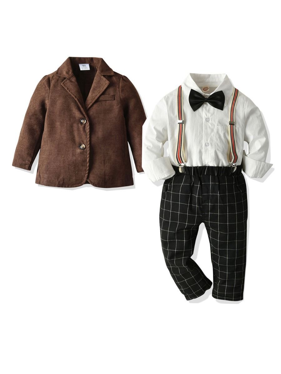 5-Piece Fashion Toddler Boy Gentleman Party Wear Outfits - dianjiang-