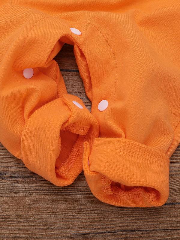 Baby Boy Halloween Bat Pumpkin Color Jumpsuit - dianjiang-