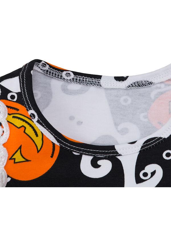 Baby Girls 2-piece Halloween Sleeveless Romper Matching Headband Set - dianjiang-