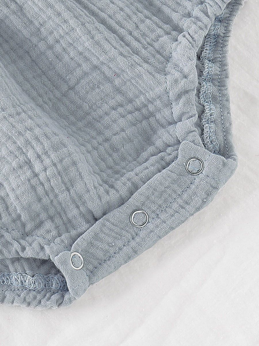 Summer Baby Tie Muslin Romper Onesie - dianjiang-