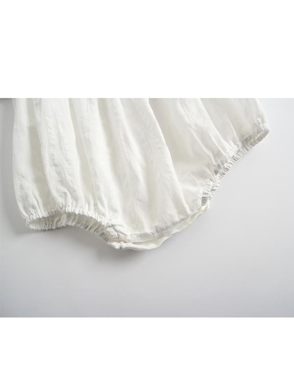 Cotton White Bodysuit Baby Toddler Girls Onesie - dianjiang-