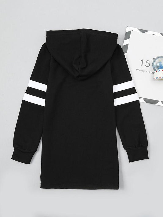 Long Hoodie Sweatshirt Black Jumper Sportswear - dianjiang-