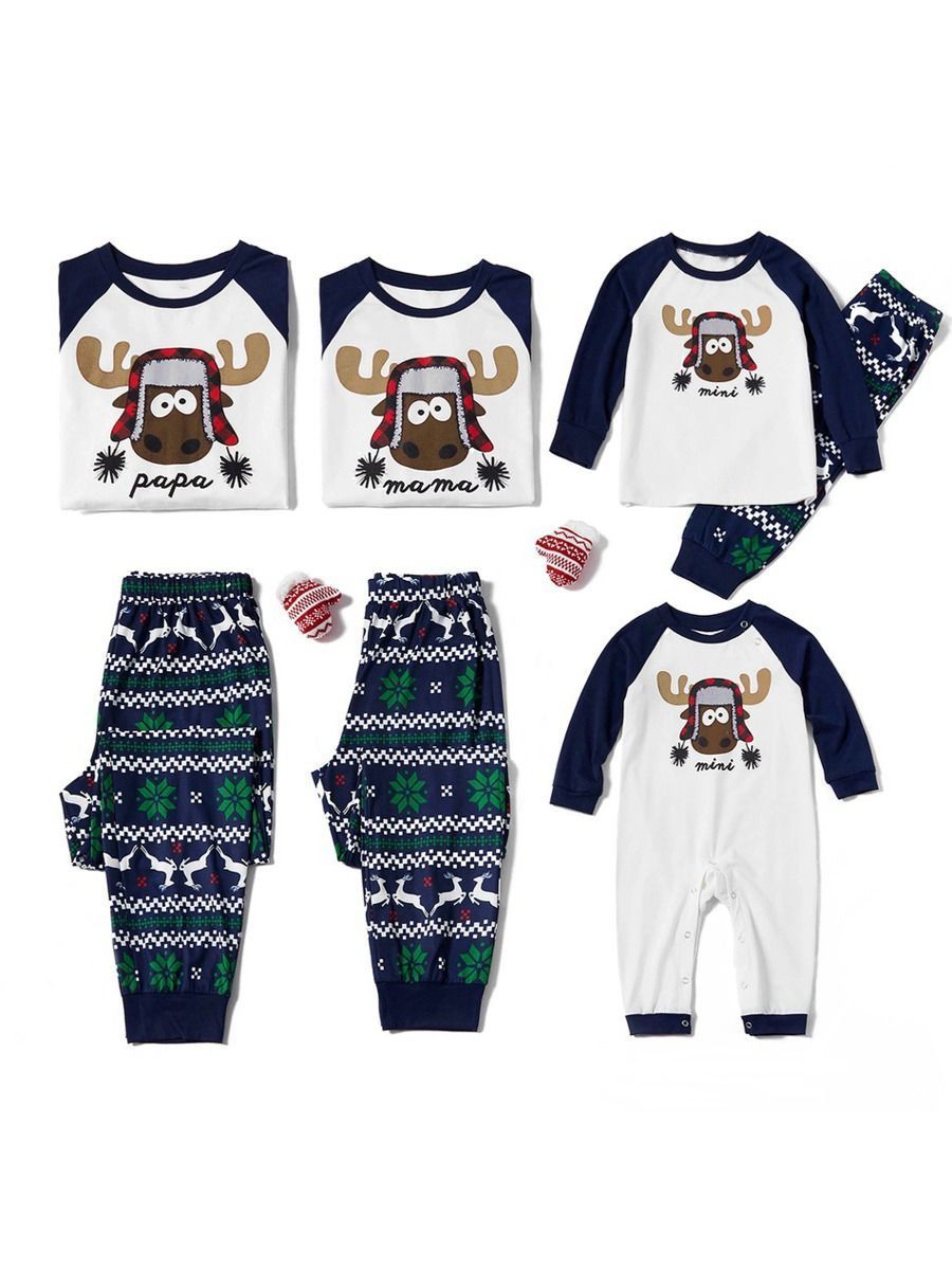 Adorable Christmas Reindeer Leisure Wear Family Matching - dianjiang-