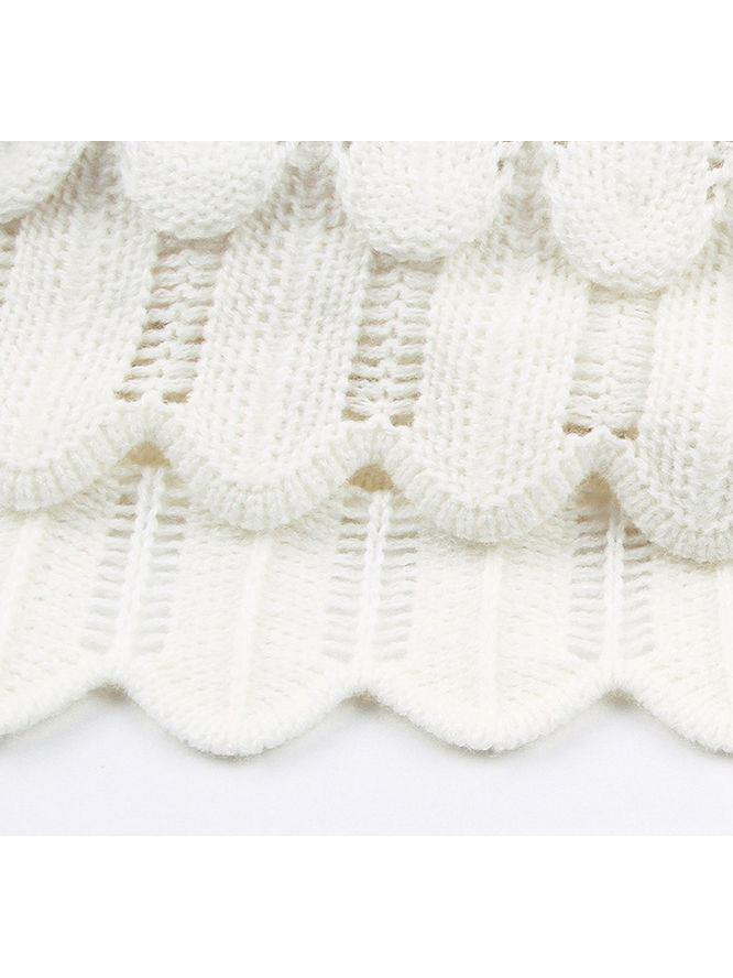 Solid Color Crochet Hooded Poncho For Toddler Kids - dianjiang-