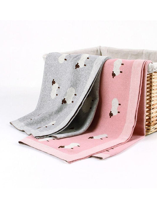 Cute Sheep Knit Baby Blanket - dianjiang-