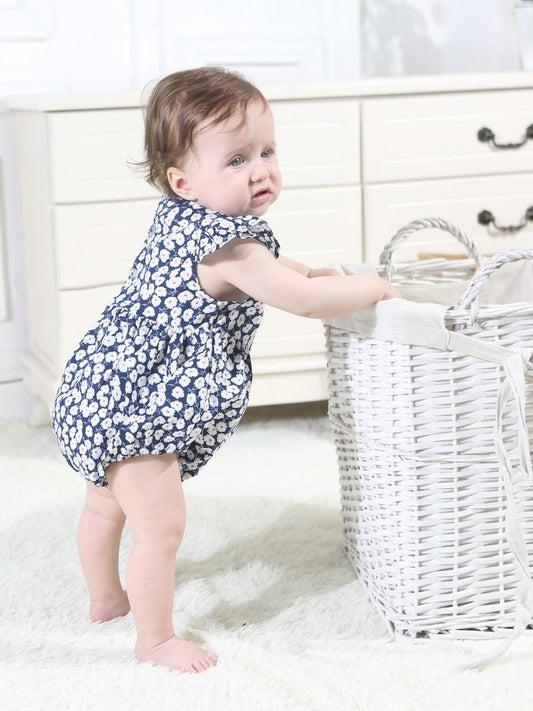 Cute Short Butterfly Sleeve Infant Summer Romper - dianjiang-
