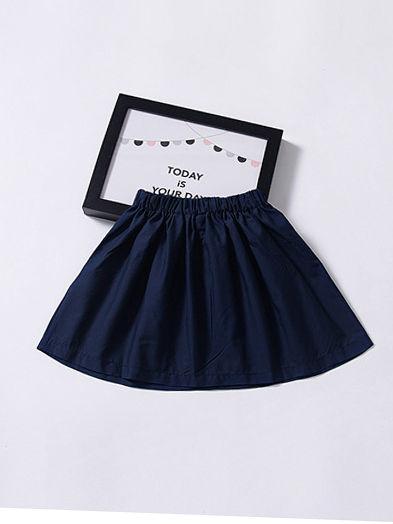 Fashion Baby Girl Buttoned Solid Color A-line Skirt - dianjiang-