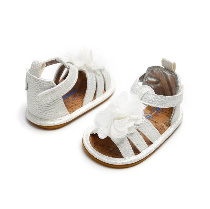 Flower Trimmed Baby Sandal - dianjiang-