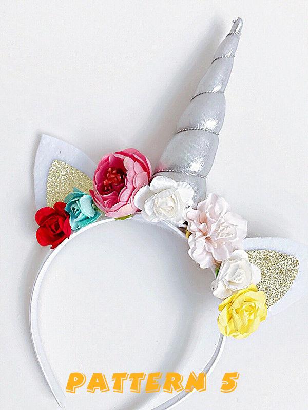 Unicorn Pattern Headband Kids Hair Clasp Festival Decoration Flowers Baby Headwear - dianjiang-