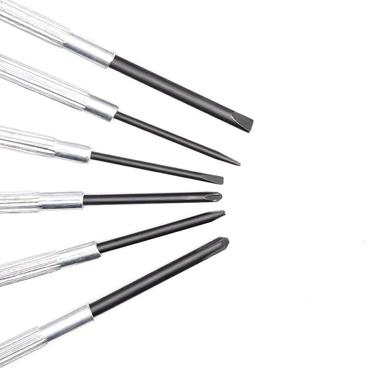 COLOUR_MAX 6Pcs Multifunction Small Screwdriver Set With Slotted Phillips Bits For Watch Glasses Screw Driver Repair Tools (White) - dianjiang-
