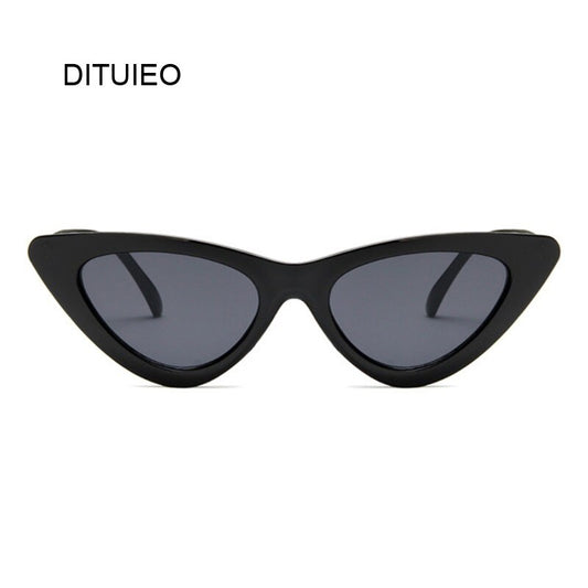 Cat Eye Women Sunglasses Fashion Luxury Brand Designer Lady Female Mirror Points Sun Glasses For Women Oculos De Sol Black - dianjiang-