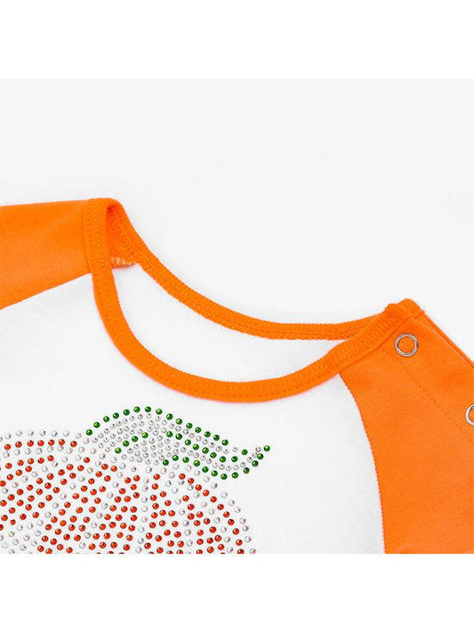 Halloween Baby Girls 2-piece Set Pumpkin Romper Dress+Headband - dianjiang-