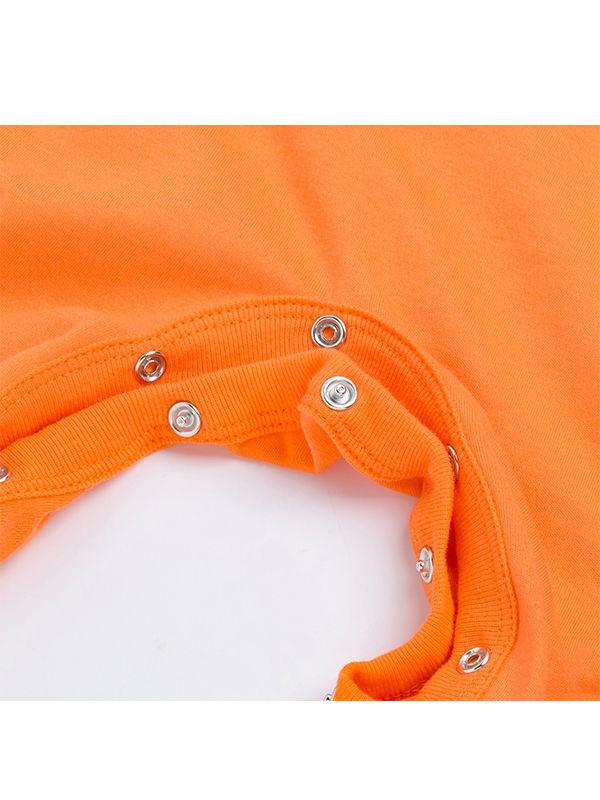 Halloween Pumpkin Color Blocking Long-sleeve Jumpsuit - dianjiang-