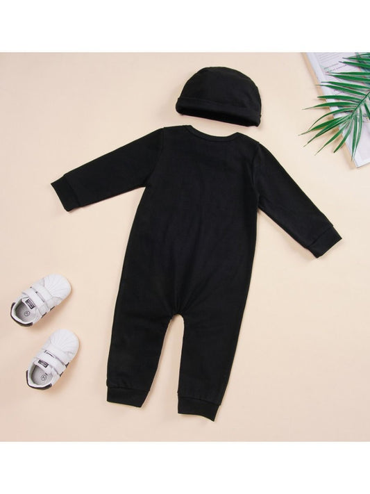 Halloween Theme Jumpsuit Matching Hat 2-Piece Outfit - dianjiang-