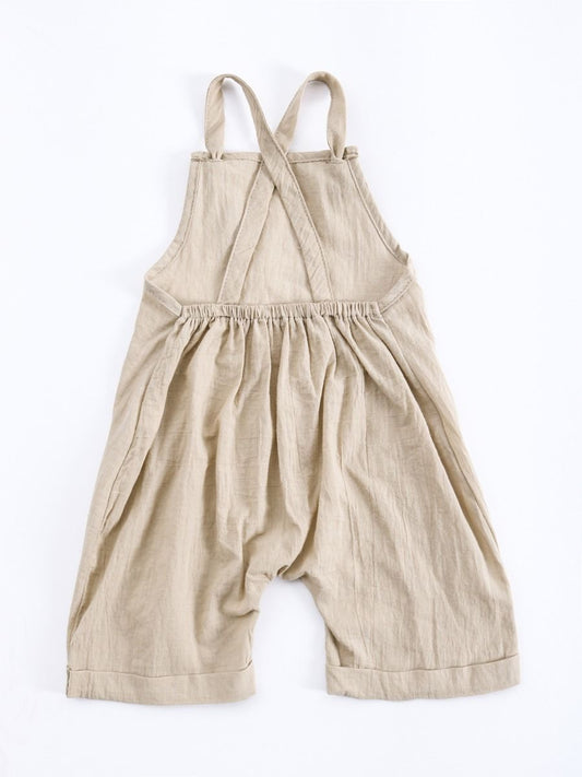 Infant Baby Solid Color Suspender Romper - dianjiang-