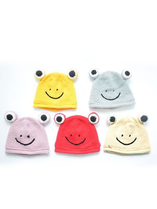 Frog Knit Beanie Hat for Winter Infant Boys Girls - dianjiang-