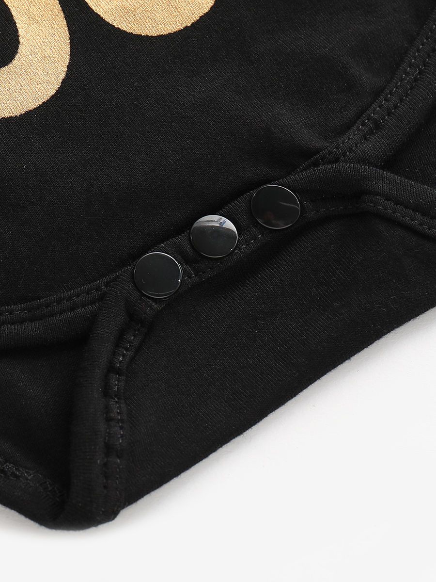 Letters Printed Newborn Baby Short-sleeve Bodysuit - dianjiang-