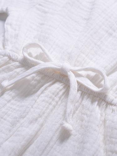 Muslin Solid Color Elasticity Overall - dianjiang-