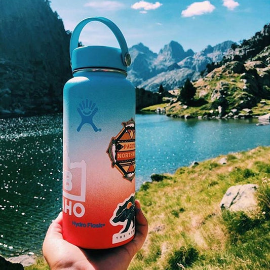 New Hydro Flask Candy colors 18/32oz High Capacity Vacuum Insulated Wide Mouth Outdoor Self-driving Tour Camping Water Bottle - dianjiang-