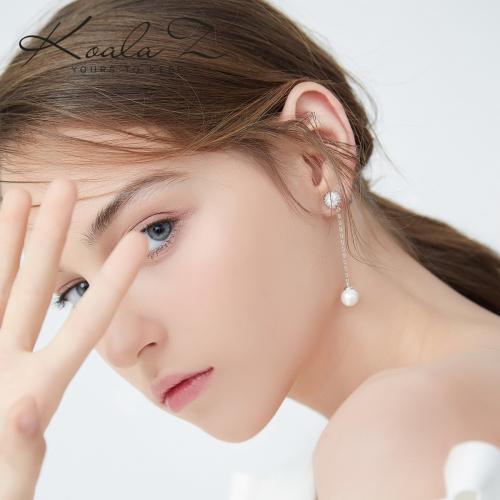 明星同款简约珍珠长款流苏耳坠耳环耳夹无耳洞无痛韩国气质女包邮 - dianjiang-