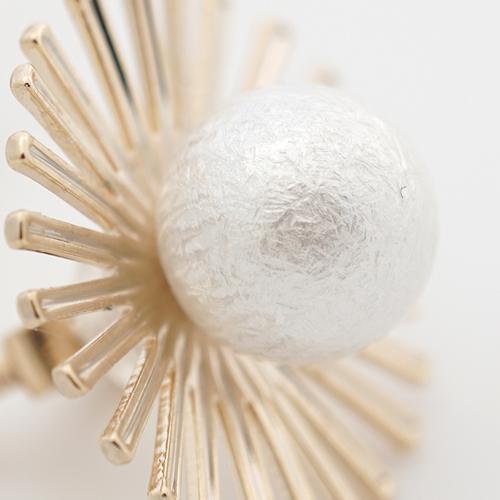 设计感简约夸张个性光芒大花朵雏菊耳环耳夹无耳洞女欧美冷淡风 - dianjiang-