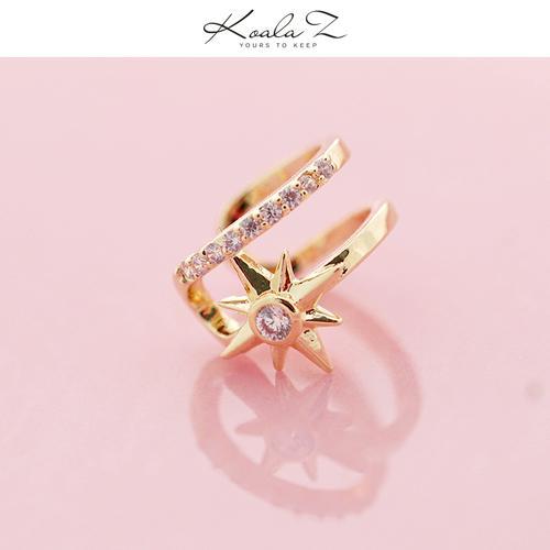 百搭个性法式简约设计感满钻星芒冷淡风经典猎豹森系耳骨夹女 - dianjiang-