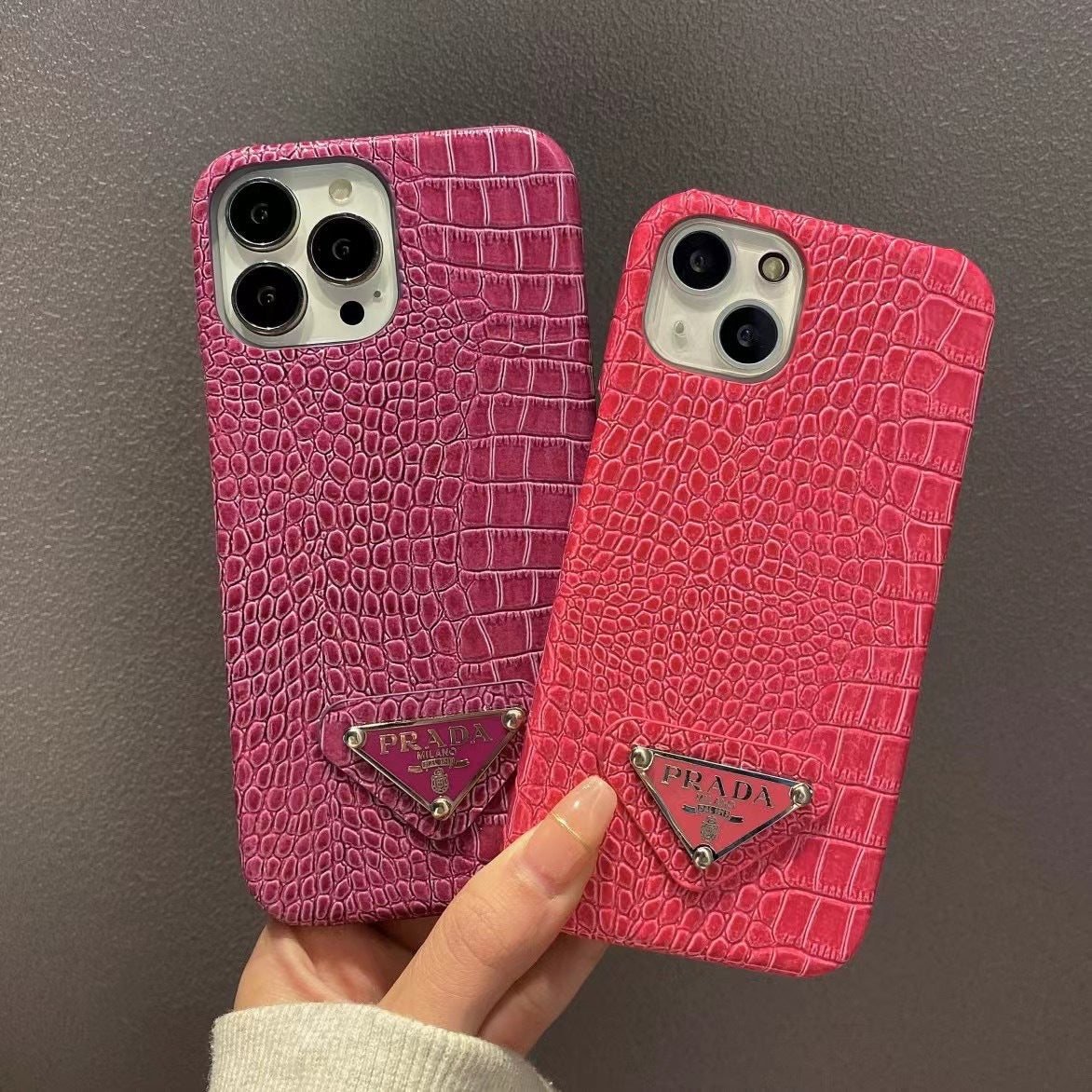 新商品発売! ヨーロッパとアメリカのタイドブランドクロコダイルPRADAフィッシュパターンレザーiphoneケース - dianjiang-