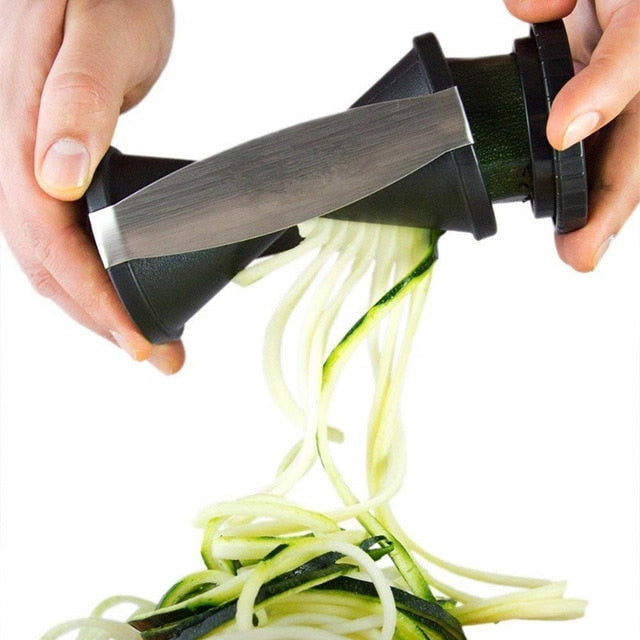 Portable Spiralizer Vegetable Slicer Handheld Spiralizer Peeler Stainless Steel Spiral Slicer for Potatoes Zucchini Spaghetti - dianjiang-
