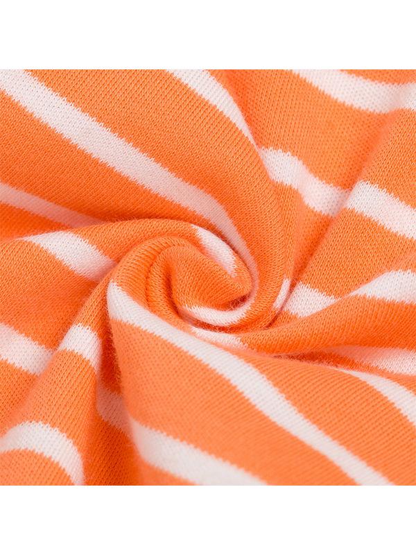 Pumpkin Smile Face Striped +Headband Halloween 2-piece Set - dianjiang-