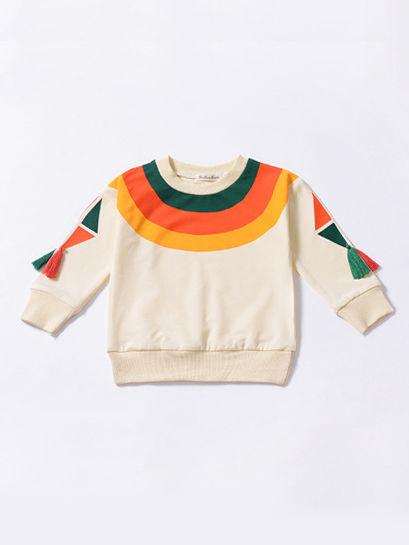 Rainbow Tassel Pattern Baby Little Girl Top Jumper - dianjiang-