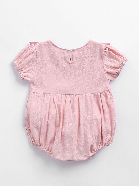 Spanish Style Lace Trim Baby Bodysuit Summer - dianjiang-