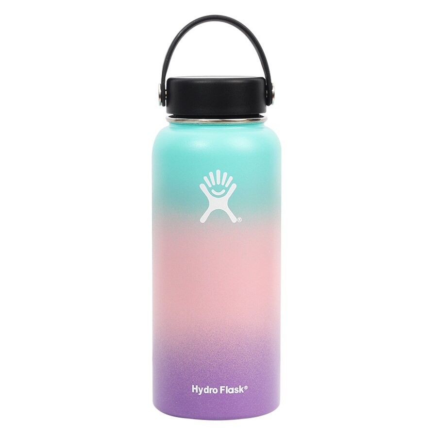 Stainless Steel 18/32oz Water Bottle Hydro Flask Vacuum Insulated Wide Mouth Outdoor Self-driving Tour Camping Portable Thermos - dianjiang-