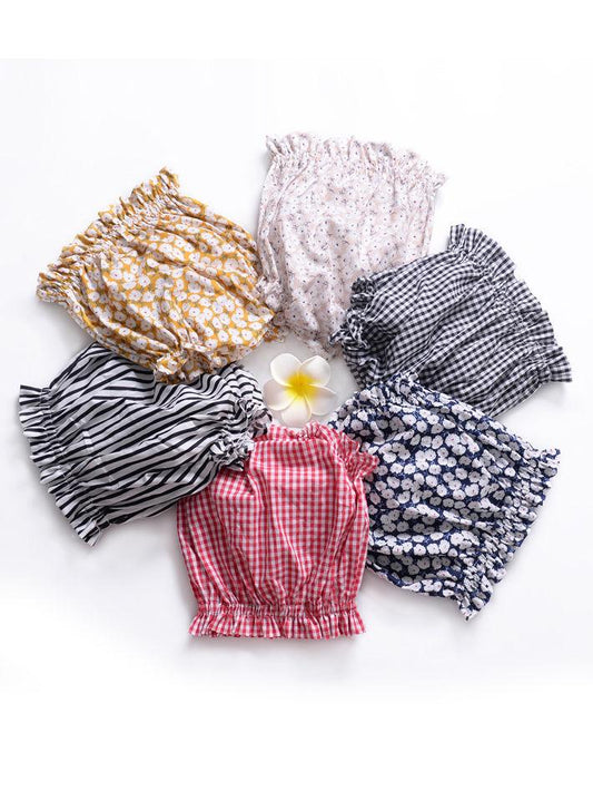 Style Infant Baby Floral/Plaid/Stripe Bloomers - dianjiang-