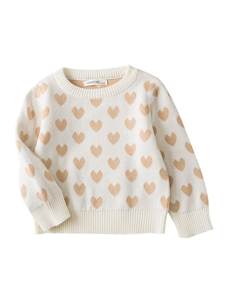 Stylish Baby Toddler Girl Love Heart Crochet Sweater - dianjiang-