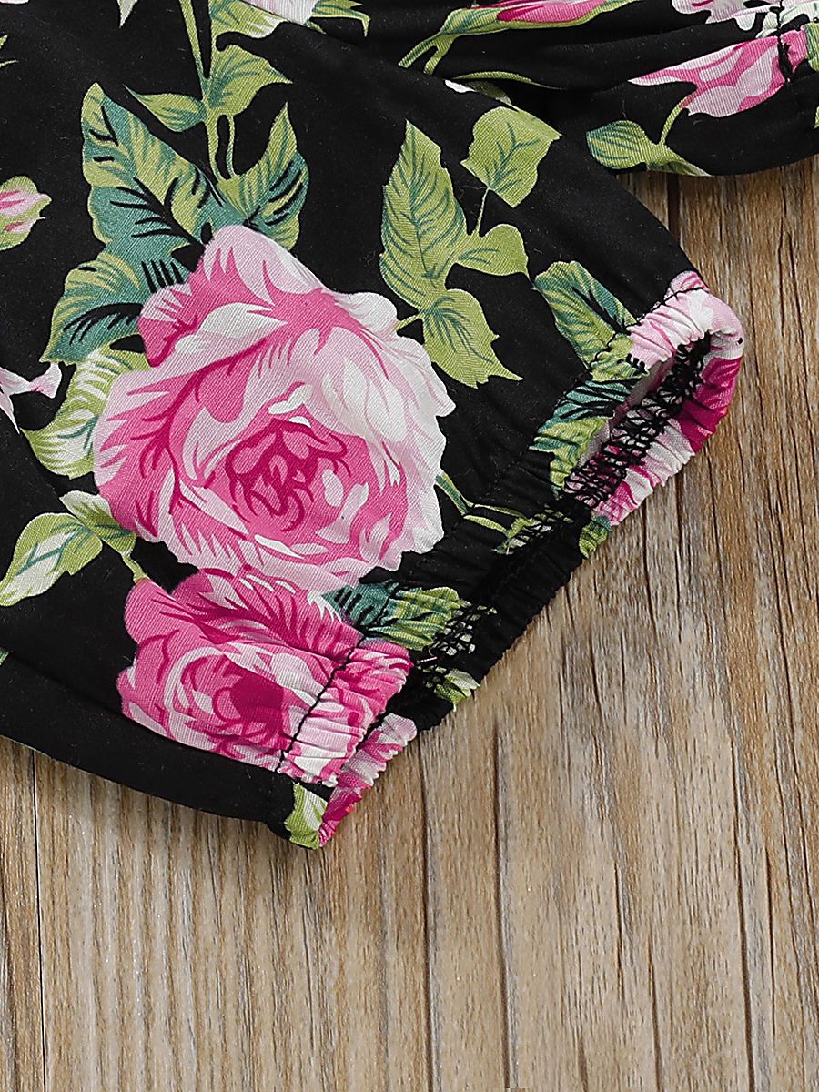 Summer Baby Girls 3-Piece Outfits Tank Top+Flower Shorts+Headband - dianjiang-