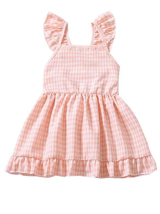 Fashion Toddler Infant Girl Summer Ruffle Sleeve Casual Dress - dianjiang-