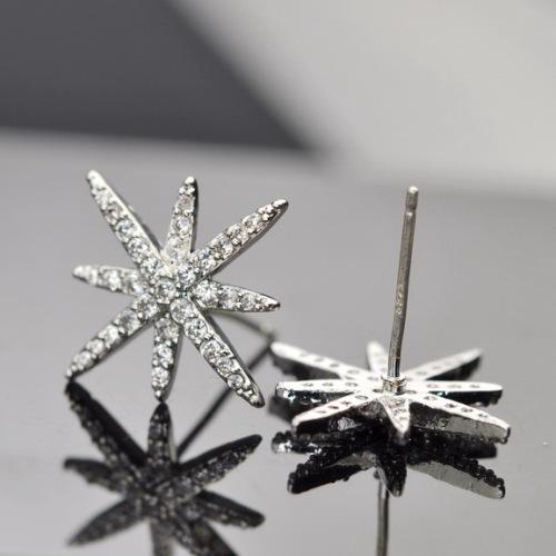 星星的珠宝 奢华微镶星辰光芒大气耳夹 无耳洞无痛女透明软垫包邮 - dianjiang-