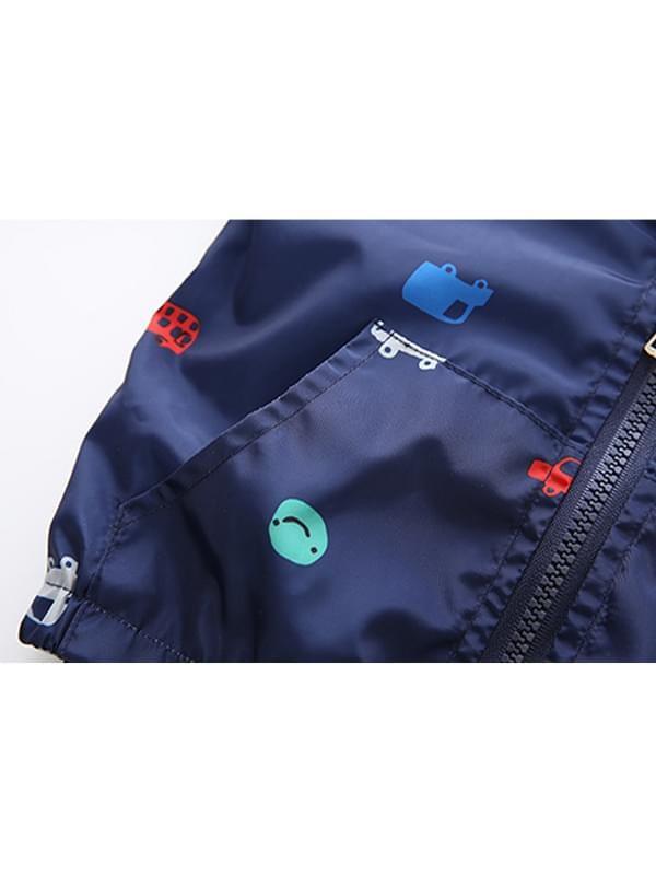 Toddlers Boys Cartoon Cars Hooded Coat - dianjiang-