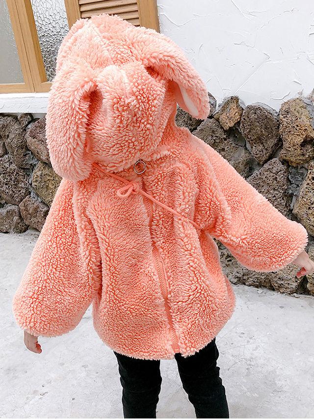 Winter 2-Piece Cute Bunny Style Fleeced Hoodies Matching Mini Bag - dianjiang-