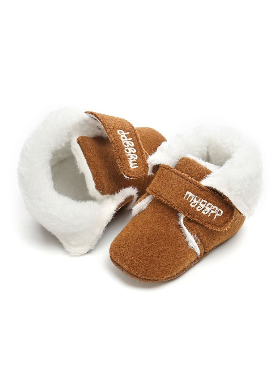 Winter Baby Fleece Lining Velcro Boots - dianjiang-