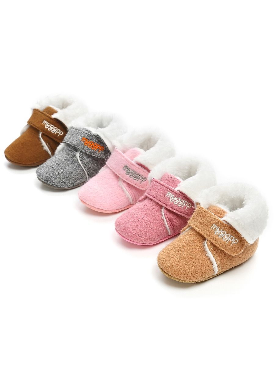 Winter Baby Fleece Lining Velcro Boots - dianjiang-