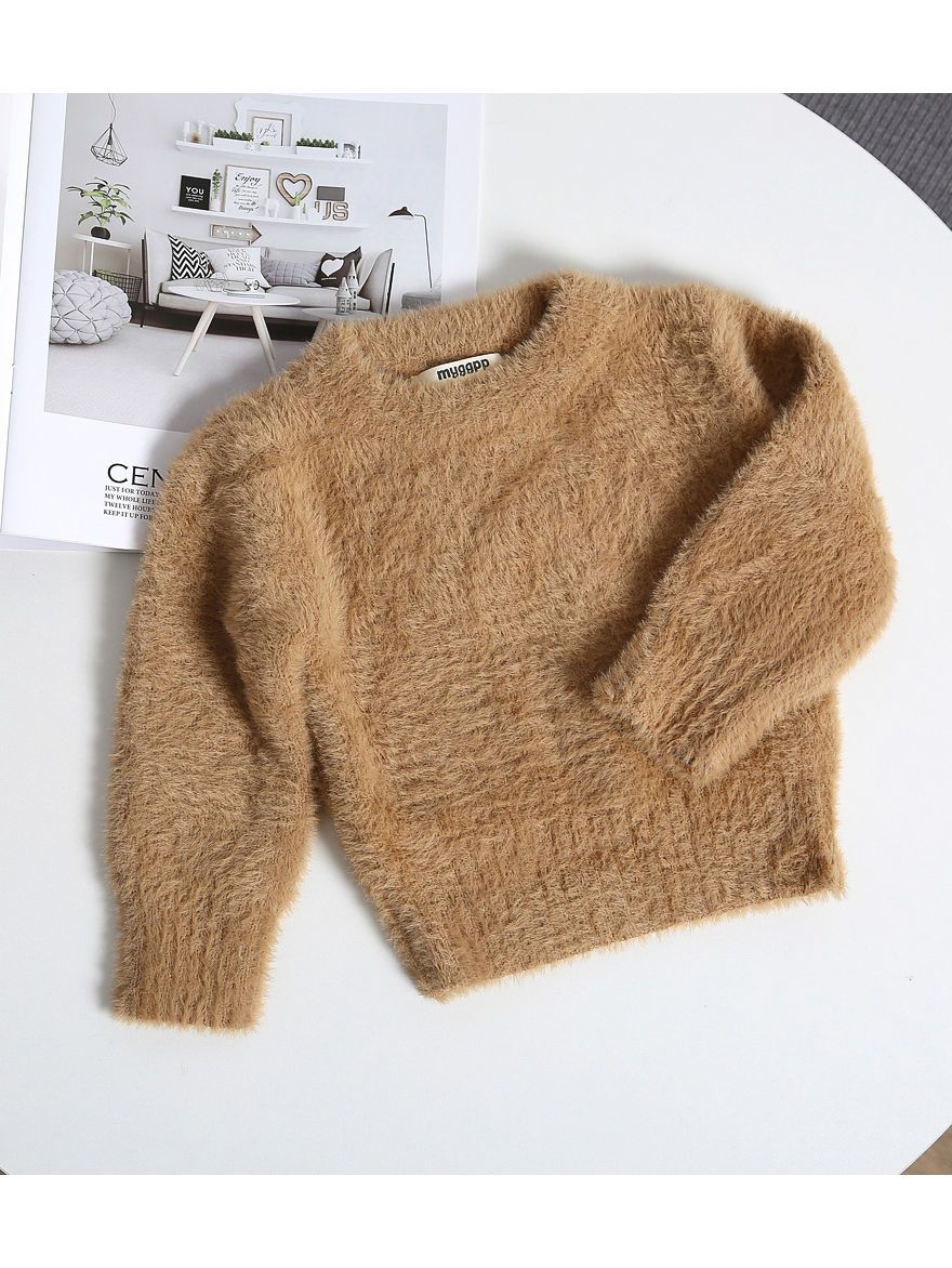 Winter Baby Toddler Girl Solid Color Soft Sweater - dianjiang-