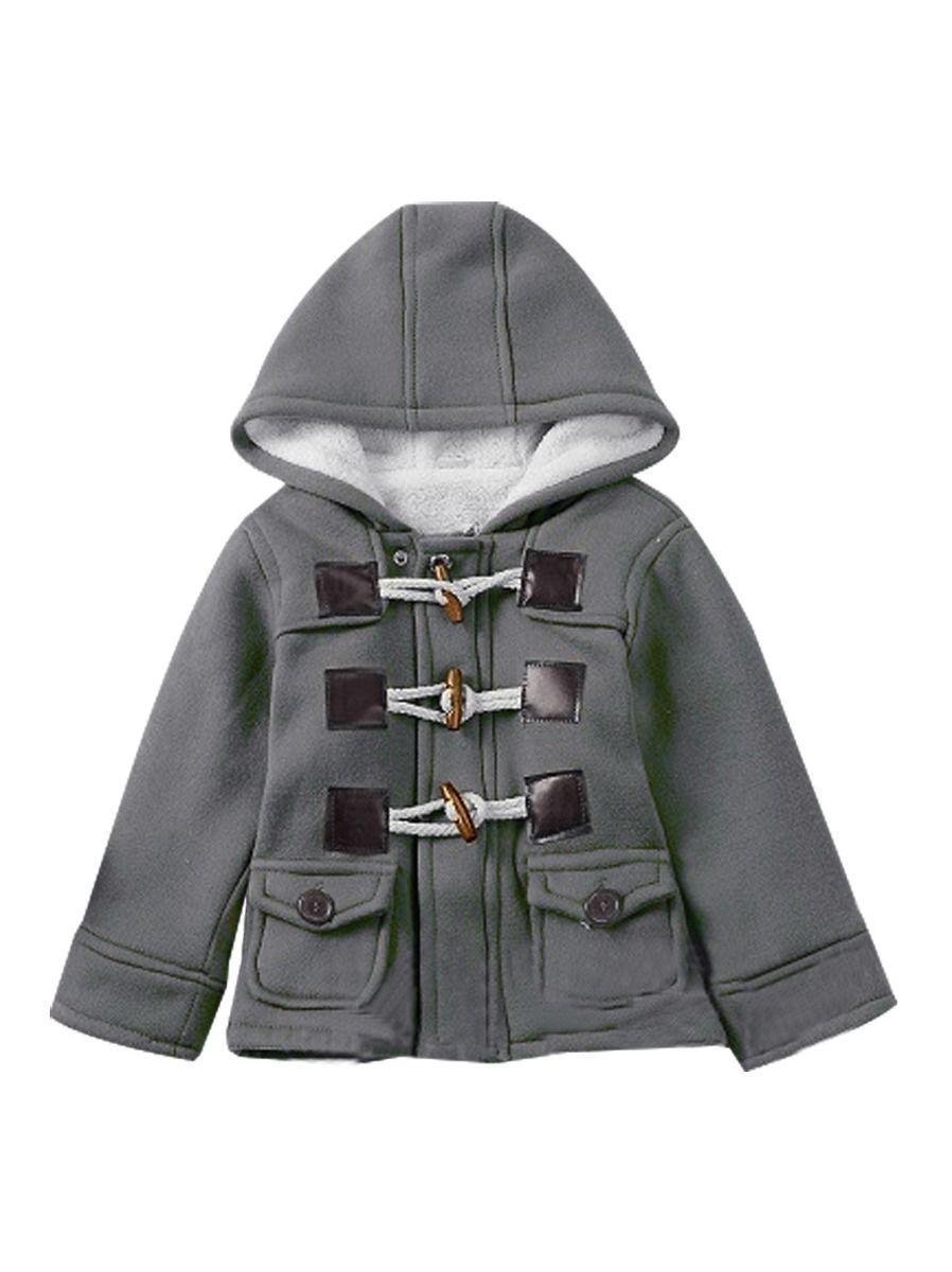 Winter Stylish Baby Toddler Boys Fleece Lining Hooded Coat - dianjiang-
