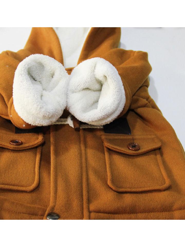 Winter Stylish Baby Toddler Boys Fleece Lining Hooded Coat - dianjiang-