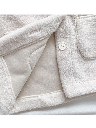 Winter Trendy Little Girl Solid Color Berber Fleece Jacket - dianjiang-